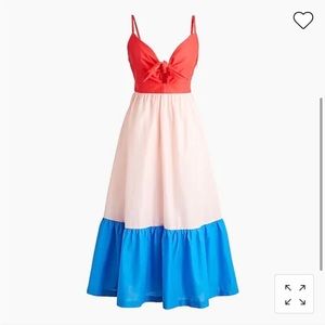 NWT J Crew tiered color block maxi dress